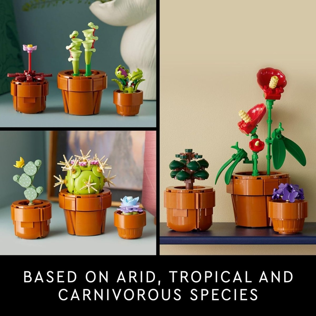 LEGO Botanicals Tiny Plants - Artificial, Fake Indoor Plant Building Set for Home, Kitchen, Desk Decoration, Adults Ages 18 - Gift for Birthdays - 10329 - Homesidy.com