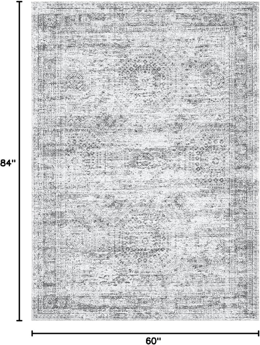 Soalmost Washable Area Rug 8x10, Large Soft Rugs for Living Room Vintage Beige Carpet 8x10 Area Rugs for Bedroom Dining Room Non - Slip Stain Resistant Under Table Rug - Homesidy.com