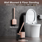 Sellemer Toilet Brush and Holder Set - Flexible Toilet Bowl Brush Head with Silicone Bristles, Compact Size for Storage and Organization, Ventilation Slots Base (1 Pack, Silver) - Homesidy.com