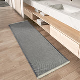 AMOAMI Upgraded Waffle Bath Mat, Super Absorbent Non Slip Bath Mats for Bathroom Floor, Machine Washable Bathroom Rugs with Tassels, Rubber Backed Bathroom Mats, Ultra Soft, 18&34; x 30&34;, Brown - Homesidy.com