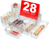 A - LuGei 【Military Grade Drawer Organizer, 【𝟱𝗦𝗶𝘇𝗲】 Makeup organizer, 【Holds 177 Items】 Bathroom Organizers and Storage, Organization and Storage, Desk Drawer Organizer for Bathroom Vanity - Homesidy.com