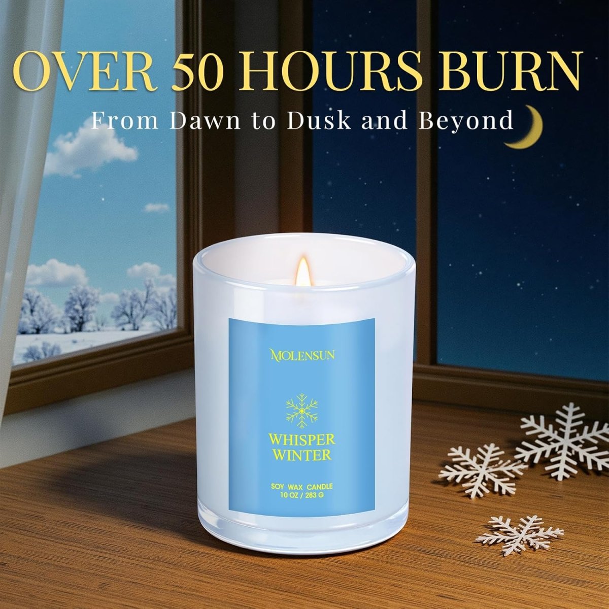 Balsam Cedar Candle, 10oz Soy Scented Candle for Home, Christmas Birthday &amp; Holiday Gifts for Women &amp; Men, Long Lasting 50 Hour Clean Non - Toxic Burn, Elegant Winter &amp; Christmas Festive Home Decor - Homesidy.com