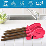 Zulay Kitchen Spoon Rest for Multiple Utensils High Heat - Resistant Silicone Drip Pad, BPA - Free Spoon Holder for Stove Top, Kitchen Gadget Holder for Ladles, Tongs, Cooking Spatula - Makes Great Gift - Homesidy.com