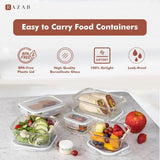Razab 35 Pc Set Glass Food Storage Containers with Lids - Meal Prep Airtight Bento Boxes BPA - Free 100% Leak Proof (15 lids,15 glass &amp; 5 Plastic Sauce/Dip Containers) - Homesidy.com