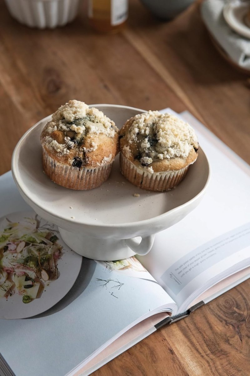 Creative Co - Op Stoneware Bowl w Reactive Glaze, White - Homesidy.com