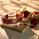 WoodWick Marine Amber Holiday Candle Gifts for Women and Men, 9.7 oz Precious Metals Collection with Crackling Wick - Homesidy.com