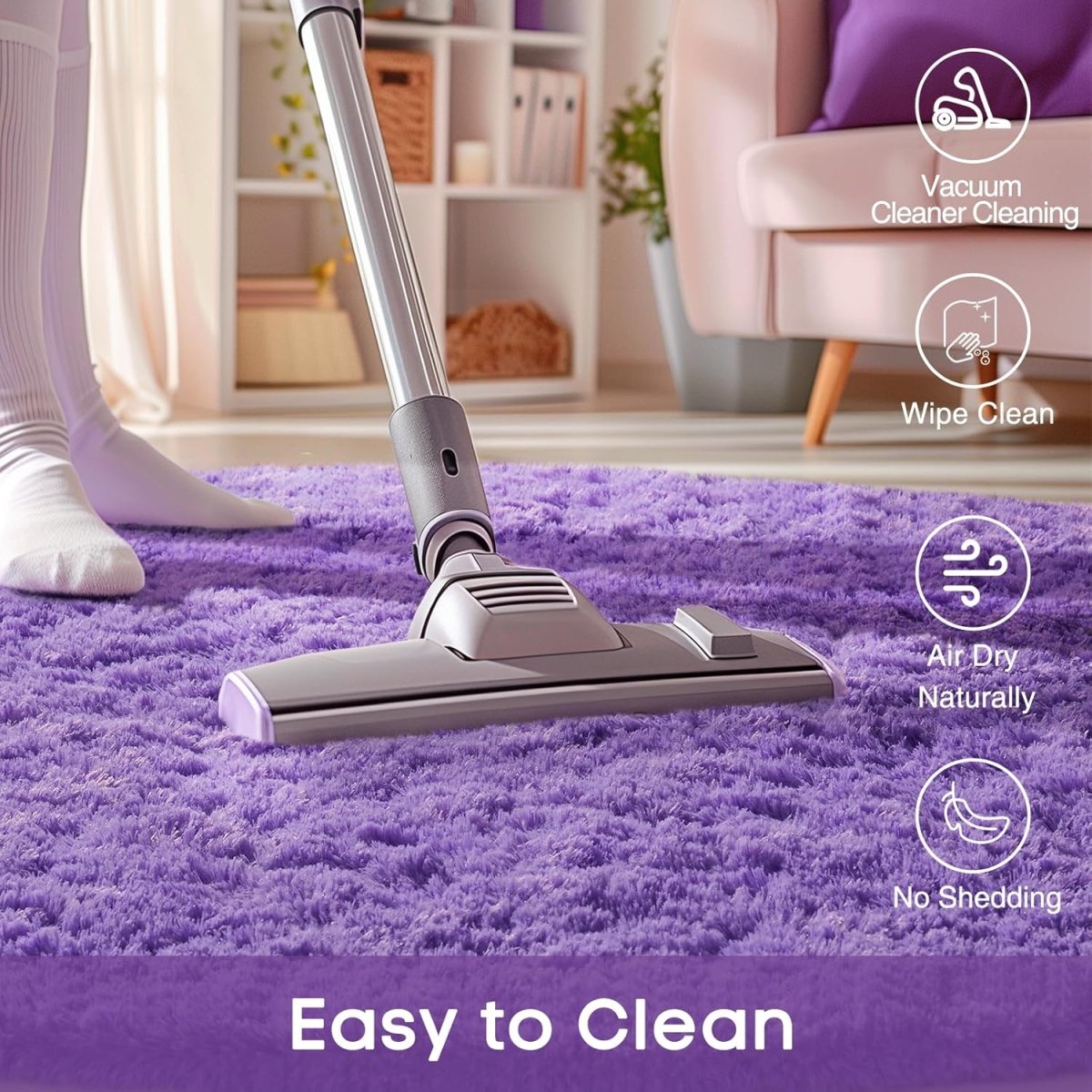 Ophanie Area Rugs for Living Room Bedroom, Upgrade Non - Slip Fluffy Soft Grey Shag Carpet, Indoor Floor Gray 4x6 Fuzzy Shaggy Living Room Plush Rug for Kids Home Dorm Decor Aesthetic - Homesidy.com
