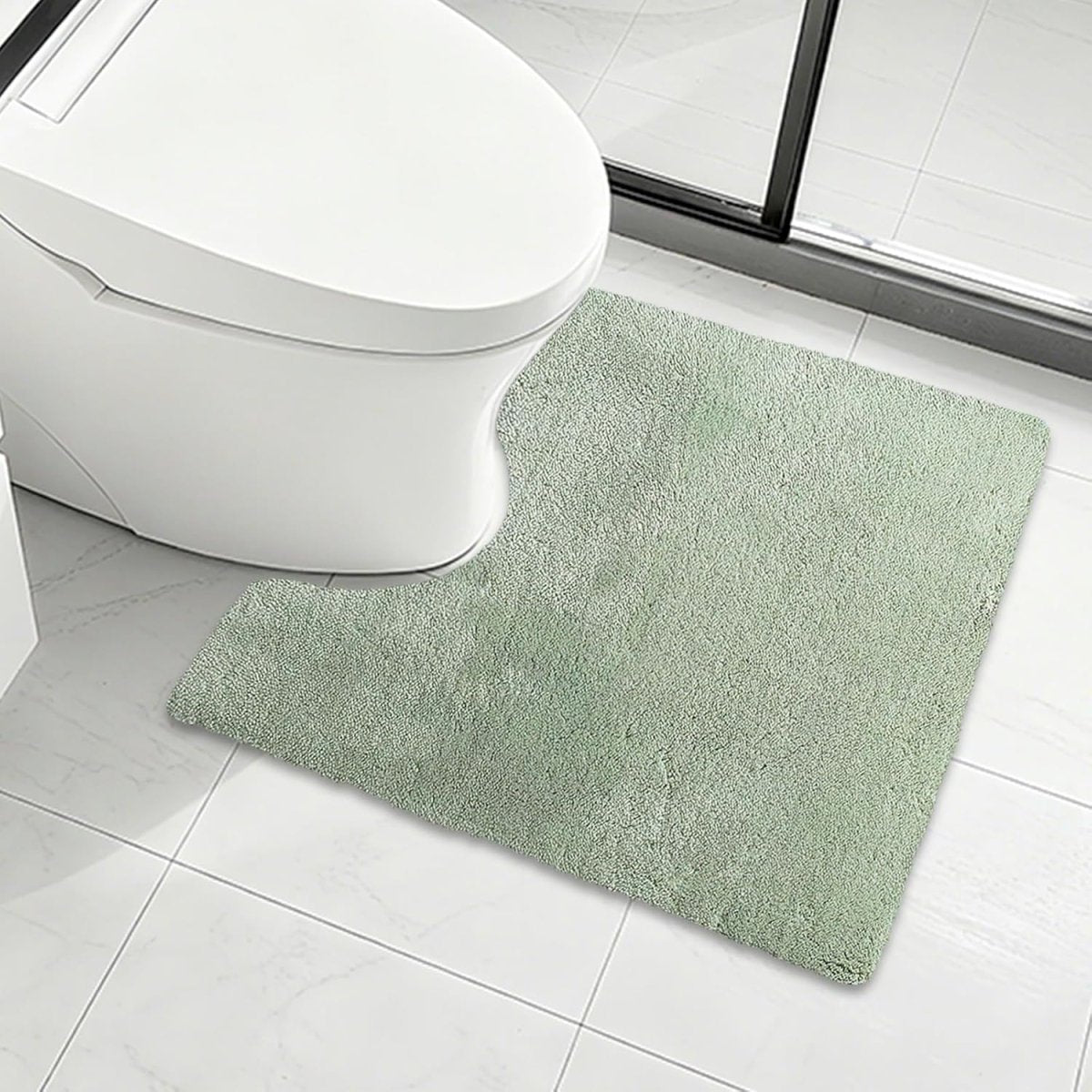 MINIDEAR Bathroom Rugs 24x17 Light Grey - Thick Elastic Foam Bath Mat, Ultra Soft &amp; Plush Fluffy, Non - Slip, Quick Dry, Absorbent Washable Floor Microfiber Mat for Tub, Home Decor Accessories - Homesidy.com