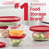 Rubbermaid 16 - Piece BPA - Free Plastic Food Storage Set, Red Vented Lids - Microwave, Dishwasher Safe: Perfect for Meal Prep, Leftovers, and Kitchen Organization - Homesidy.com