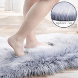 Ashler Faux Fur Rug, Fluffy White Small Sheepskin Rug, Ultra Soft 2x3 Ft Mat, Machine Washable Shag Mats, Nursery Throw for Bed, Living, Kids Room - Homesidy.com