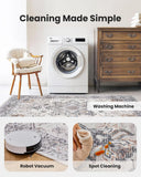 AMADA HOMEFURNISHING 8x10 Washable Area Rug, Low - Profile Large Area Rug with Non - Slip Backing &amp; Durable Edge Binding, Vintage Large Rugs for Living Room, Bedroom, Dinning Room - Homesidy.com