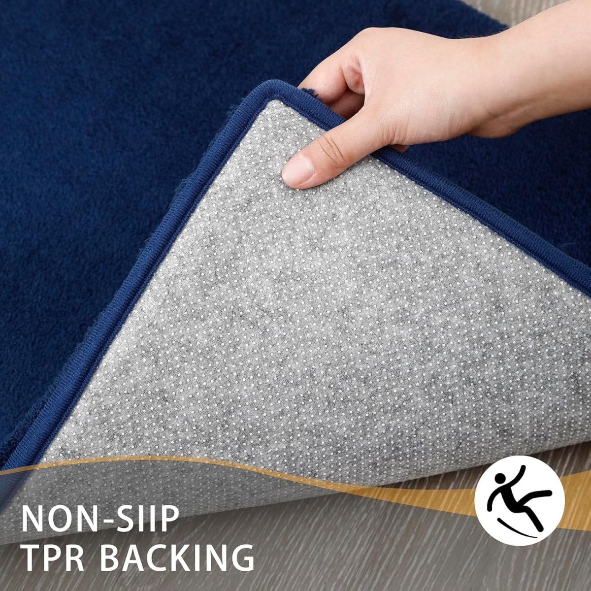 MINIDEAR Bathroom Rugs 24x17 Light Grey - Thick Elastic Foam Bath Mat, Ultra Soft &amp; Plush Fluffy, Non - Slip, Quick Dry, Absorbent Washable Floor Microfiber Mat for Tub, Home Decor Accessories - Homesidy.com