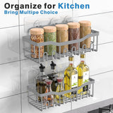 EUDELE 5 - Pack Rustproof Stainless Steel Shower Caddy Set– No Drill Adhesive Bathroom Organizer, Space - Saving Shower Shelves for Apartment Essentials, Bathroom/Kitchen Storage Home Decor - L Size - Homesidy.com