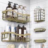 EUDELE Adhesive Shower Caddy, 5 Pack Rustproof Stainless Steel Bath Organizers With Large Capacity, No Drilling Shelves for Bathroom Storage &amp; Home Decor - Homesidy.com