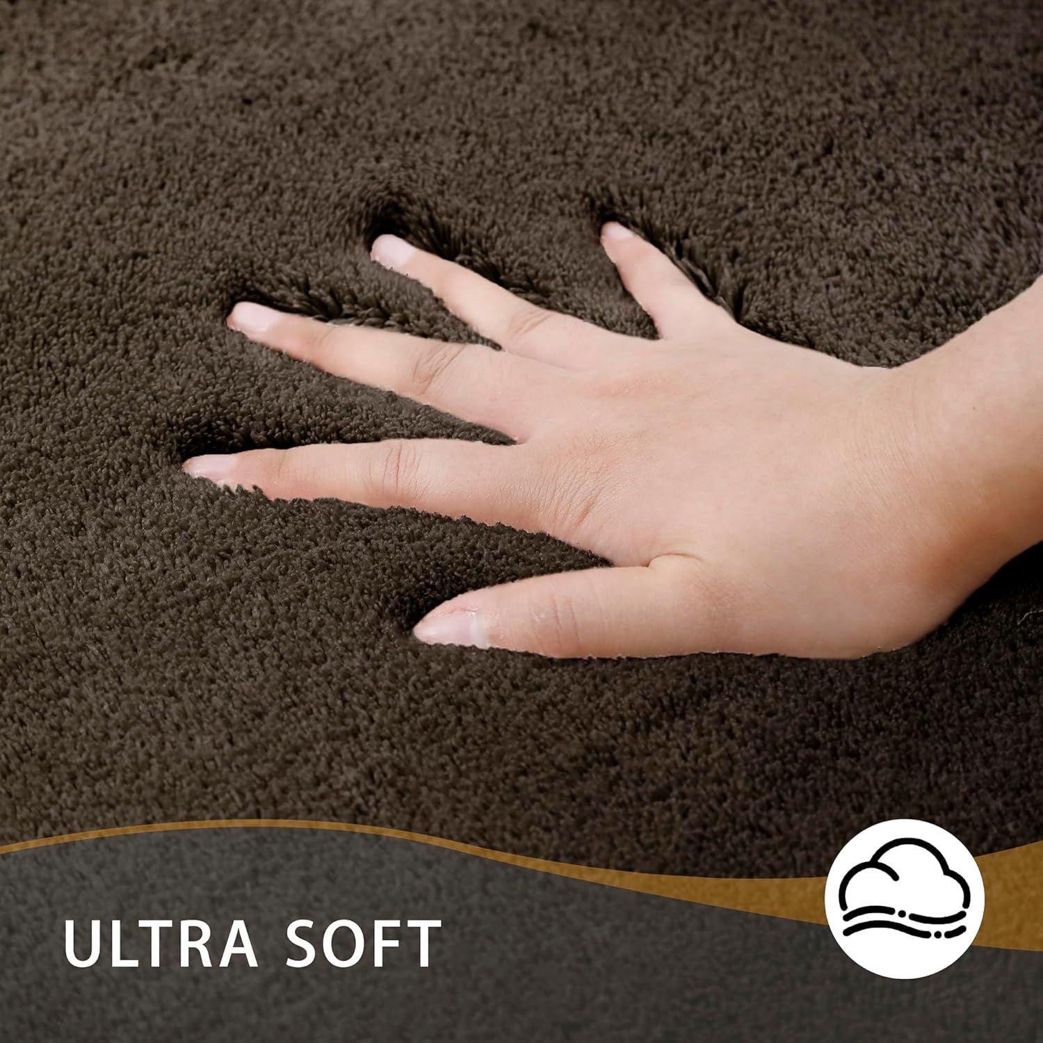 MINIDEAR Bathroom Rugs 24x17 Light Grey - Thick Elastic Foam Bath Mat, Ultra Soft &amp; Plush Fluffy, Non - Slip, Quick Dry, Absorbent Washable Floor Microfiber Mat for Tub, Home Decor Accessories - Homesidy.com