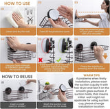 LEVERLOC Shower Caddy Suction Cup, 2 Pack Shower Shelves for Inside Shower with Hooks &amp; Soap Holder, NO - Drilling Bathroom Shower Organizer, Rustproof Meatl Shower Holder Storage, Black - Homesidy.com