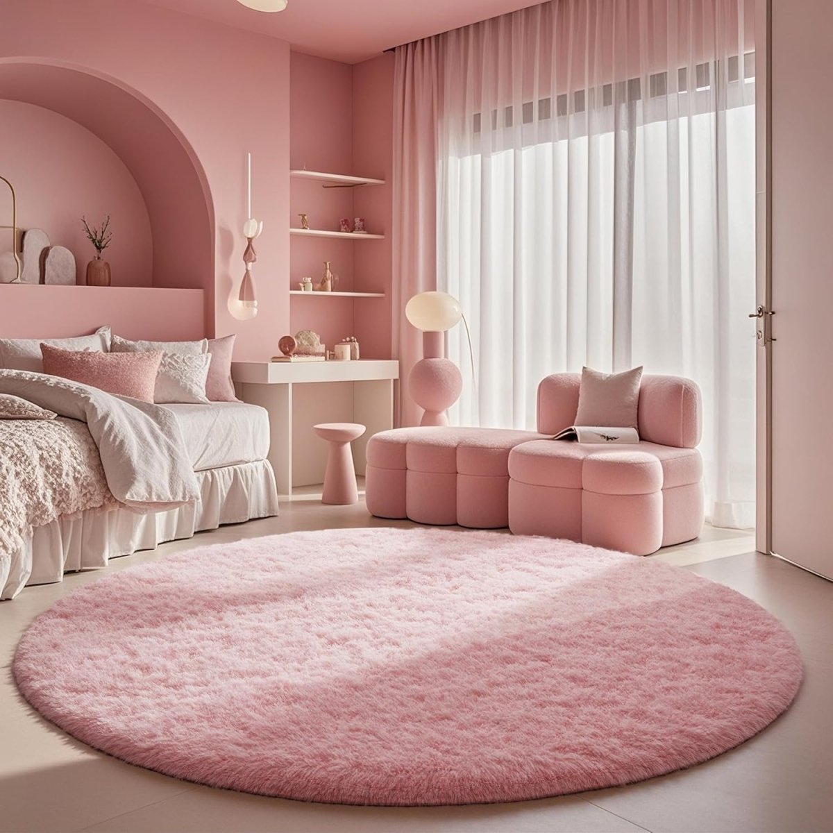 Ophanie Area Rugs for Living Room Bedroom, Upgrade Non - Slip Fluffy Soft Grey Shag Carpet, Indoor Floor Gray 4x6 Fuzzy Shaggy Living Room Plush Rug for Kids Home Dorm Decor Aesthetic - Homesidy.com