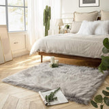 Ashler Faux Fur Rug, Fluffy White Small Sheepskin Rug, Ultra Soft 2x3 Ft Mat, Machine Washable Shag Mats, Nursery Throw for Bed, Living, Kids Room - Homesidy.com