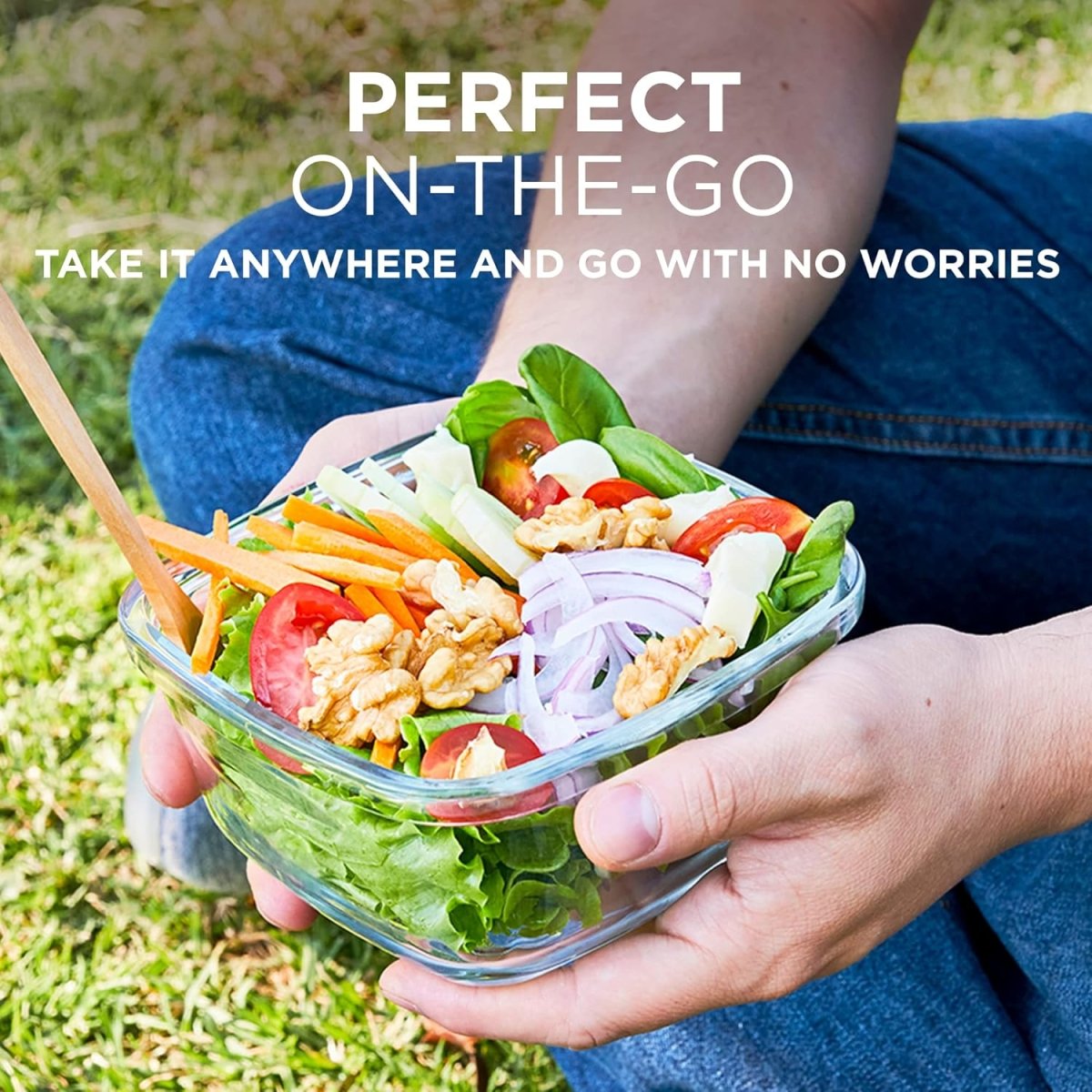 Razab 35 Pc Set Glass Food Storage Containers with Lids - Meal Prep Airtight Bento Boxes BPA - Free 100% Leak Proof (15 lids,15 glass &amp; 5 Plastic Sauce/Dip Containers) - Homesidy.com
