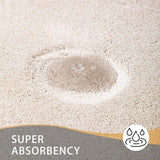 MINIDEAR Bathroom Rugs 24x17 Light Grey - Thick Elastic Foam Bath Mat, Ultra Soft &amp; Plush Fluffy, Non - Slip, Quick Dry, Absorbent Washable Floor Microfiber Mat for Tub, Home Decor Accessories - Homesidy.com