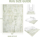 Area Rugs 6x9 Living Room: Washable Rug Modern Abstract Large Rug Soft Non Slip Neutral Rugs Stain Resistant Indoor Carpet for Bedroom Kitchen Dining Room Table Nursery Home Office Rugs(Beige,6x9) - Homesidy.com