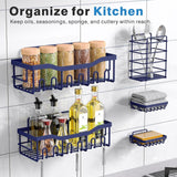 EUDELE Adhesive Shower Caddy, 5 Pack Rustproof Stainless Steel Bath Organizers With Large Capacity, No Drilling Shelves for Bathroom Storage &amp; Home Decor - Homesidy.com