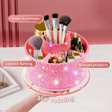 fanado 360° Rotate Makeup Brush Holder Organizer, Makeup Organizers Countertop, Makeup organization and Skincare Storage for Vanity, Desktop, Bathroom (White) - Homesidy.com