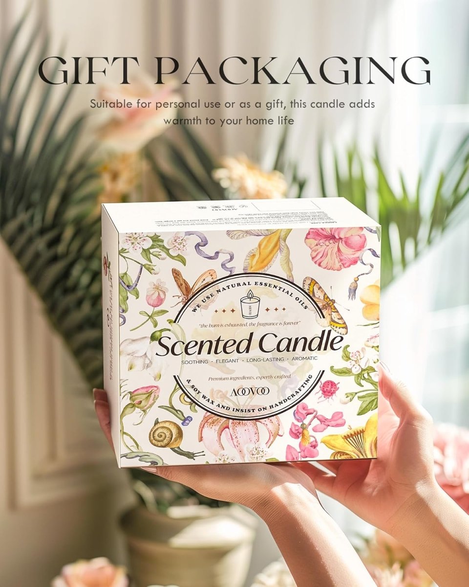 AOOVOO Scented Candles - 4PC Candle Set, 36 oz Soy Candles, Soy Candle for Home Scented, Lavender/Vanilla/Eucalyptus/Sage - Homesidy.com