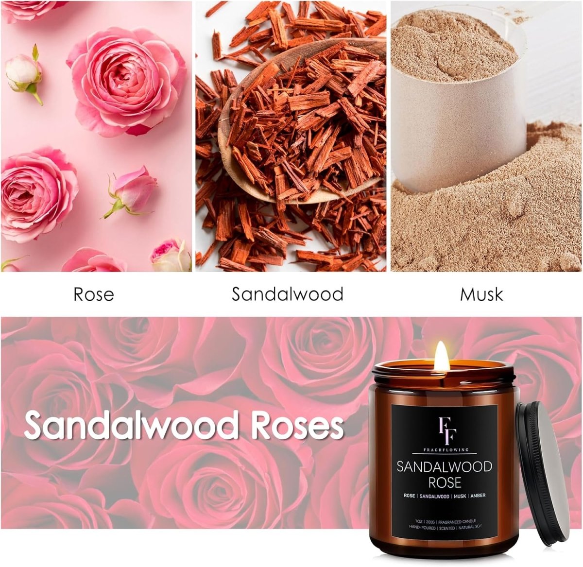 Eucalyptus &amp; Sage Scented Candles,Candles for Home Scented Aromatherapy Candles,Soy Wax Candle Gift for Women Men Amber Jar Candle, 7oz - Homesidy.com
