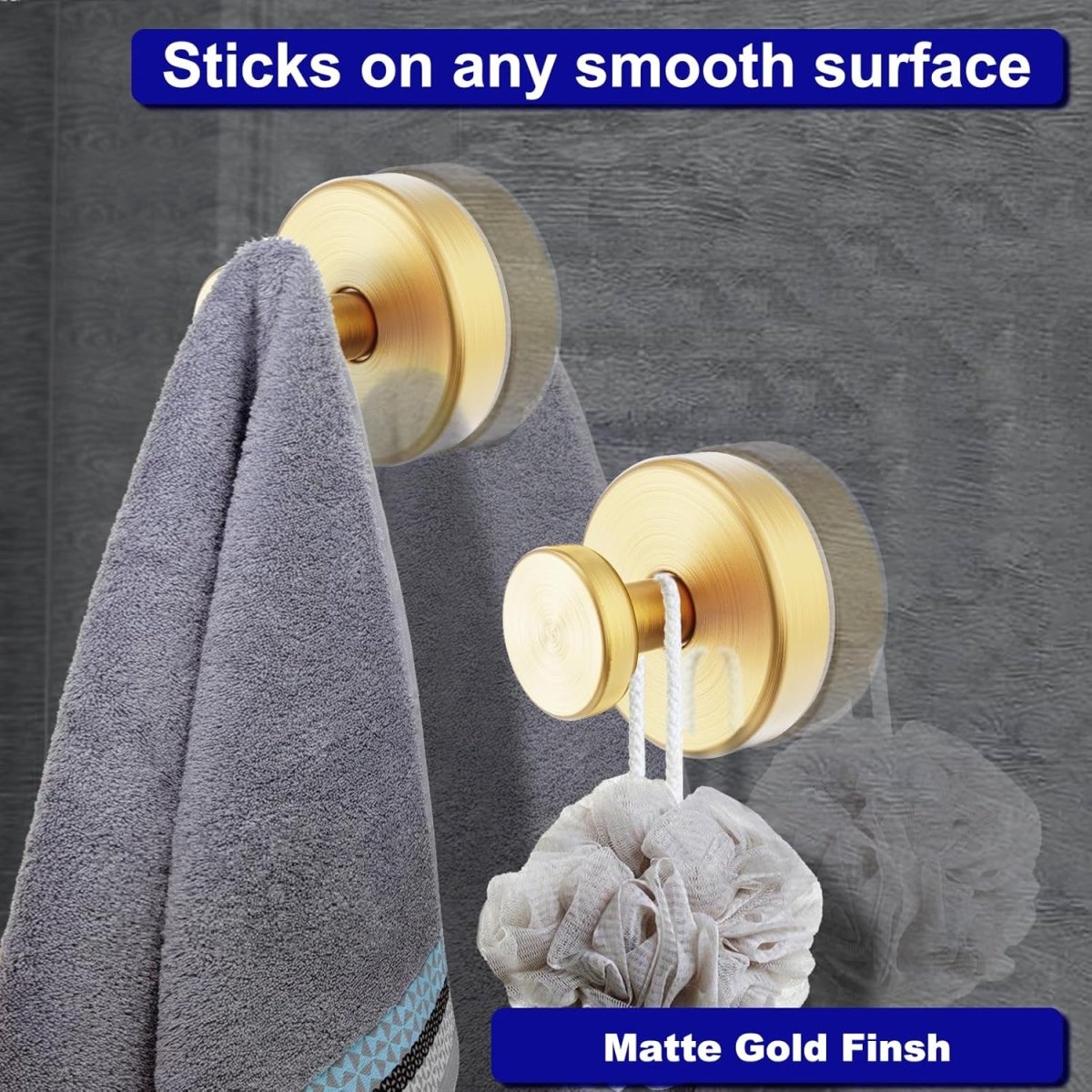 Bntuk Suction Cup Hooks for Shower, Removable Towel Hooks for Bathroom Window Glass Door Wall, Bath Robe Looafh Wreath Hook for Hanging - 2 Pack, Black - Homesidy.com