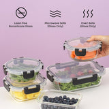 JoyJolt 24pc Borosilicate Glass Storage Containers with Lids | 12 Airtight/Freezer Safe Food Storage Containers for Pantry and Kitchen | Meal Prep Container for Lunch | Glass Tupperware Set - Homesidy.com