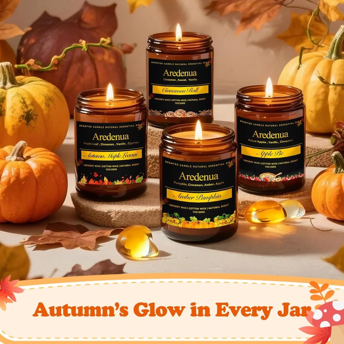 Christmas Candles - Christmas Spice Candle | 7 oz Soy Candles with Warm Cinnamon, Clove &amp; Nutmeg Aroma | Holiday Scented Candle, Cozy Winter Candle Gift for Men &amp; Women - Homesidy.com