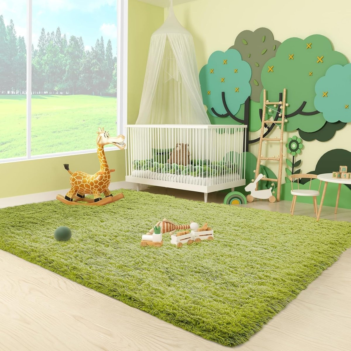 Ophanie Area Rugs for Living Room Bedroom, Upgrade Non - Slip Fluffy Soft Grey Shag Carpet, Indoor Floor Gray 4x6 Fuzzy Shaggy Living Room Plush Rug for Kids Home Dorm Decor Aesthetic - Homesidy.com