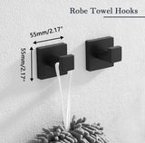 5 - Pieces Matte Black Bathroom Hardware Accessories Set, SUS304 Stainless Steel Bath Towel Bar Set, Towel Racks for Bathroom Wall Mounted. - Homesidy.com