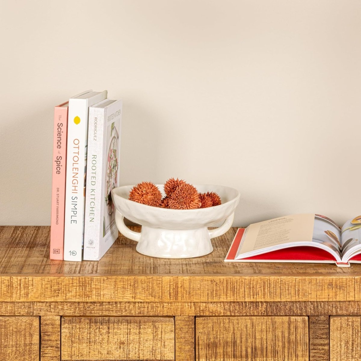 Creative Co - Op Stoneware Bowl w Reactive Glaze, White - Homesidy.com