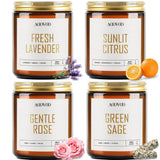 AOOVOO Scented Candles - 4PC Candle Set, 36 oz Soy Candles, Soy Candle for Home Scented, Lavender/Vanilla/Eucalyptus/Sage - Homesidy.com