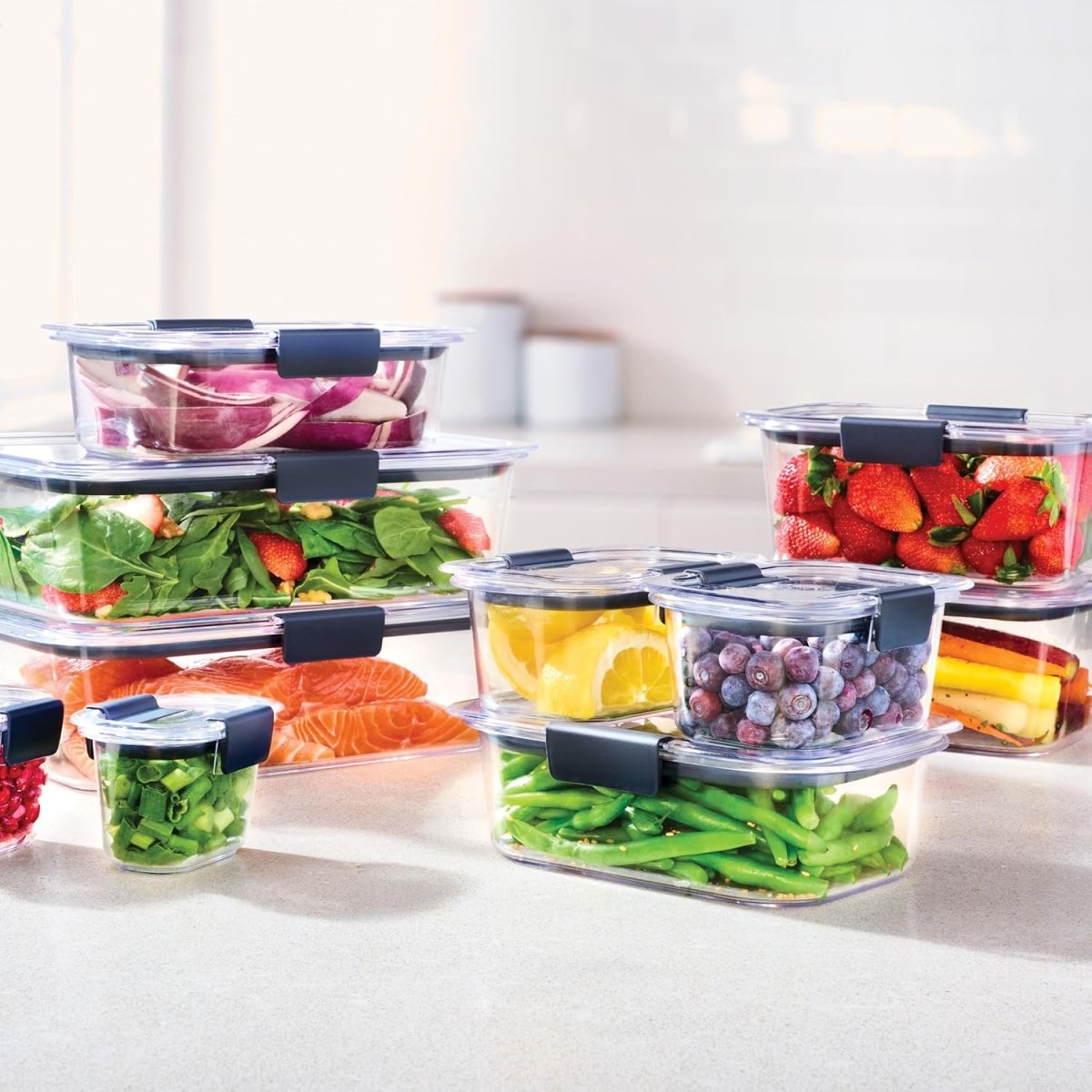 Rubbermaid Brilliance BPA - Free Airtight Food Storage Containers, 24 - Piece Set, Easy for Meal Prep, Lunch &amp; Leftovers - Homesidy.com