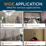 GLUIT Adhesive Wall Hooks for Hanging Heavy Duty 22 lbs Hooks for Walls No Damage, Towel Sticky Clear Hook, Waterproof, Home, Bathroom, Kitchen, Office, and Outdoor 12 Pack - Homesidy.com