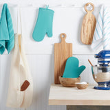 KITCHENAID Ribbed Soft Silicone Oven Mitt 2 - Pack Set, 7.5&34;x13&34;, Milkshake - Homesidy.com