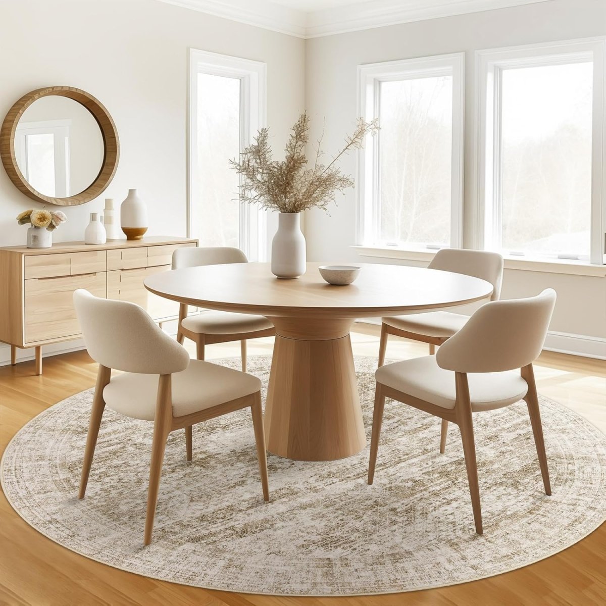 Soalmost Washable Area Rug 8x10, Large Soft Rugs for Living Room Vintage Beige Carpet 8x10 Area Rugs for Bedroom Dining Room Non - Slip Stain Resistant Under Table Rug - Homesidy.com