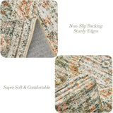Soalmost Washable Area Rug 8x10, Large Soft Rugs for Living Room Vintage Beige Carpet 8x10 Area Rugs for Bedroom Dining Room Non - Slip Stain Resistant Under Table Rug - Homesidy.com