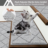COSY HOMEER Edging Stair Treads Non - Slip Carpet Mat 28inX9in Indoor Stair Runners for Wooden Steps, Edging Stair Rugs for Kids and Dogs, 100% Polyester TPE Backing (15pc, Beige) - Homesidy.com
