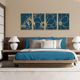 Glamativity 4 Pack Gold Wall Art Decor, Minimalist Single Line Real Metal Wall Art, Womans Body Shape Abstract Wall Art (Gold Classic Style, 17 x 11.8) - Homesidy.com