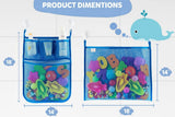2 x Mesh Bath Toy Organizer 8 Ultra Strong Hooks – The Perfect Bathtub Toy Holder &amp; Bathroom or Shower Caddy – These Multi - use Net Bags Make Baby Bath Toy Storage Easy – For Kids &amp; Toddlers - Homesidy.com
