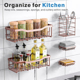 EUDELE Adhesive Shower Caddy, 5 Pack Rustproof Stainless Steel Bath Organizers With Large Capacity, No Drilling Shelves for Bathroom Storage &amp; Home Decor - Homesidy.com
