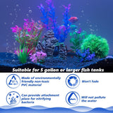 Ameliade Aquarium Artificial Plastic Plants Decorations and Rock Cave Decor Set Goldfish Betta Fish Tank Accessories Small Large Fish Bowl Ornaments - Homesidy.com