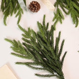 20 Pcs Christmas Norfolk Pine Branches - 18&34; Real Touch Artificial Norfolk Pine Branch Faux Plants Stem Fake Greenery Pine Picks for Vase DIY Crafts Garland Wreath Home Indoor Outdoor Decoration - Homesidy.com