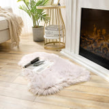 Ashler Faux Fur Rug, Fluffy White Small Sheepskin Rug, Ultra Soft 2x3 Ft Mat, Machine Washable Shag Mats, Nursery Throw for Bed, Living, Kids Room - Homesidy.com
