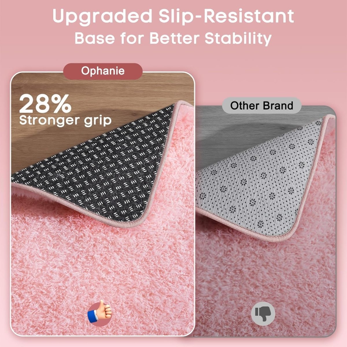 Ophanie Area Rugs for Living Room Bedroom, Upgrade Non - Slip Fluffy Soft Grey Shag Carpet, Indoor Floor Gray 4x6 Fuzzy Shaggy Living Room Plush Rug for Kids Home Dorm Decor Aesthetic - Homesidy.com