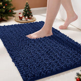 Yimobra Bathroom Rugs Non Slip Washable - Ultra Soft Absorbent Chenille Bath Mat, Quick Dry Shaggy Floor Carpet for Tub Shower, Gray Home Decor Accessories, 24x17 Inch - Homesidy.com